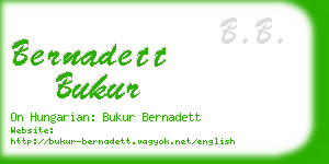 bernadett bukur business card